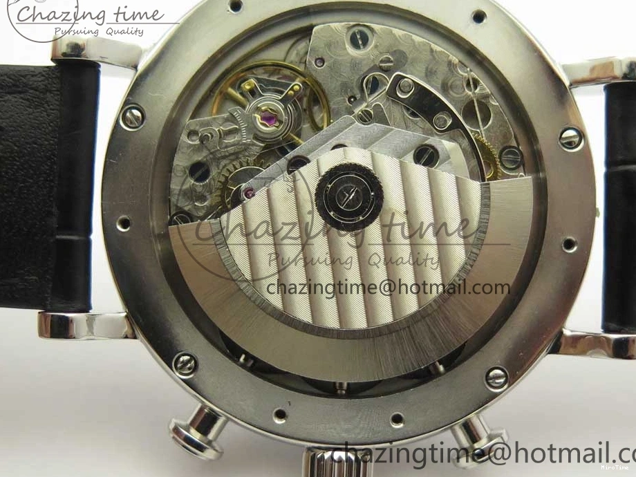 MIROTIME 0129 Snug Portofino IW391022 SS ZK 1:1 Best Edition White Dial Gold Markers On Black Leather Strap A 7130